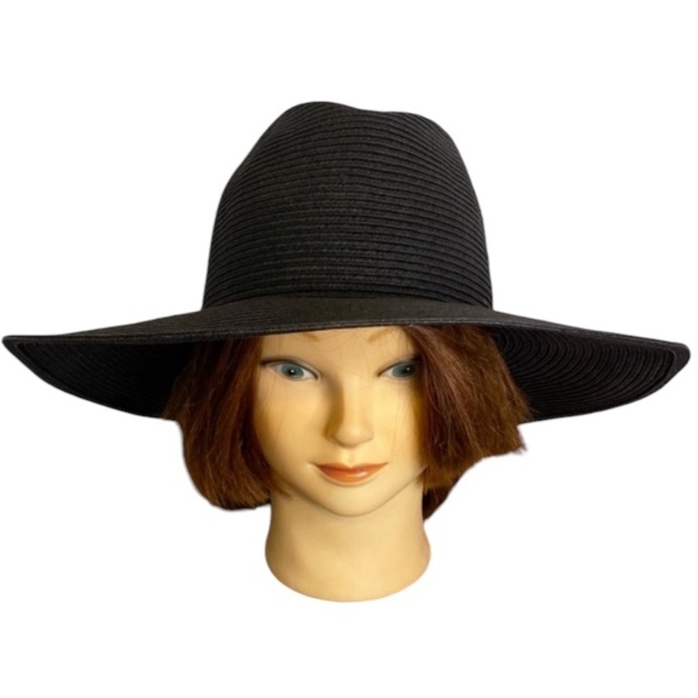 Delux Dark Wide Brim Sundays Best Beach Vacation Resort Sun Hat One Size